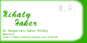 mihaly haker business card